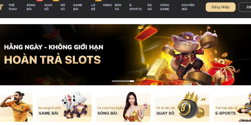 Giao diện trang chủ Cobet